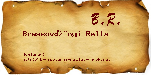 Brassoványi Rella névjegykártya
